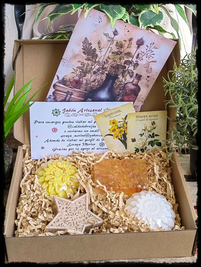 Caja de jabones artesanales " Pieles Delicadas"